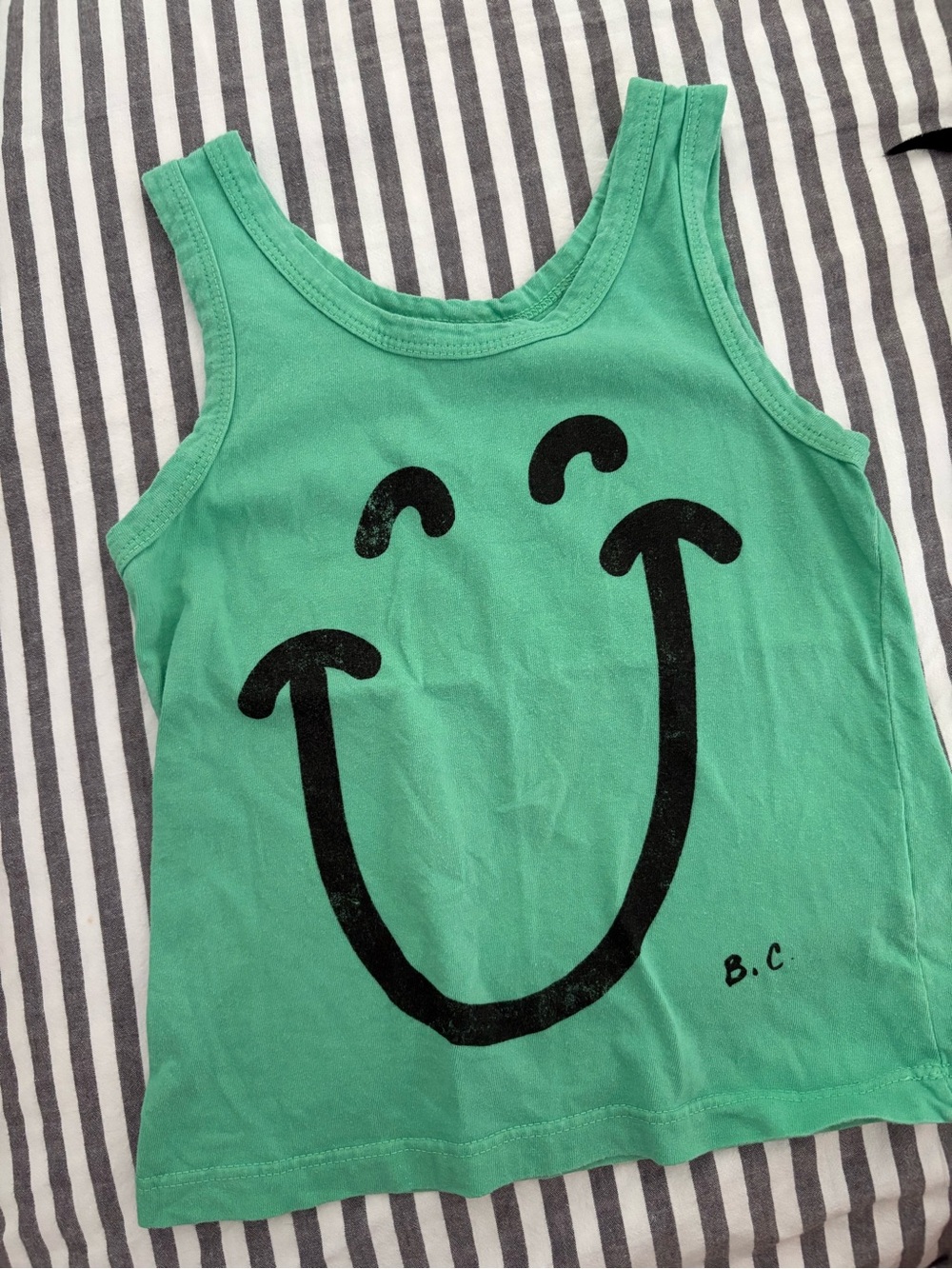 bobo Choses Green Smile Tank Top